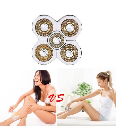 AHUADA Women's Electric Shaver Replacement Heads - 5 Legs Hair Removal Razor Blades - Buy Online on GoSupps.com