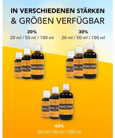 Nordbienchen Propolis Tincture 20% - 50ml Bees Propolis Extract Drops | Premium Beekeeping Quality - Buy Online on GoSupps.com