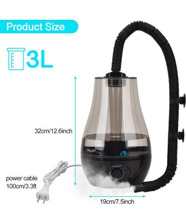 3L Reptile Fogger Humidifier with Electronic Thermometer Hygrometer - Ideal for Reptiles & Amphibians in Terrariums - Buy Online on GoSupps.com