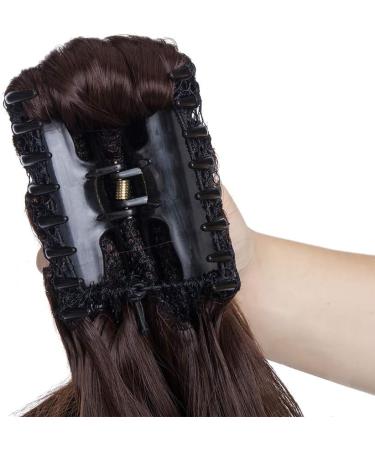 Medium Brown 18 Curly Wavy Claw Clip Ponytail Extension - Women's Hairpiece - Buy Online on GoSupps.com