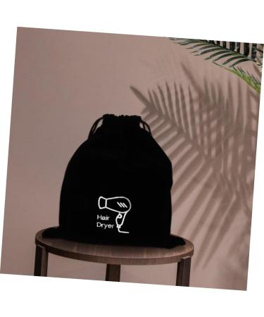 Baluue 5pcs Flannel Hair Dryer Bag Travel Drawstring Bag Hair Tools Travel Bag Hair Dryer Bag for Travel Bag for Hair Dryer Hair Dryer Organizer Flat Ironing Travel Bag Travel Makeup Bag 26.00X23.00X0.50CMx5pcs Blackx5pcs - Buy Online on GoSupps.com