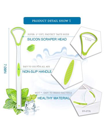 3PCS Soft Silicon Tongue Scraper Set for Effective Bad Breath Cure - Buy Online on GoSupps.com