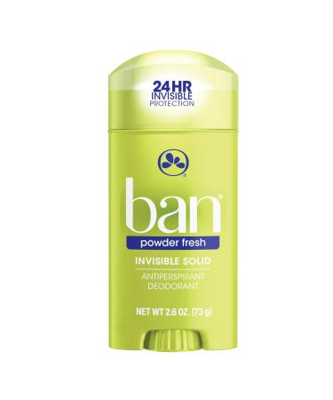 Ban Deodorant 2.6 Ounce Invisible Solid Powder Fresh (76ml) (3 Pack)