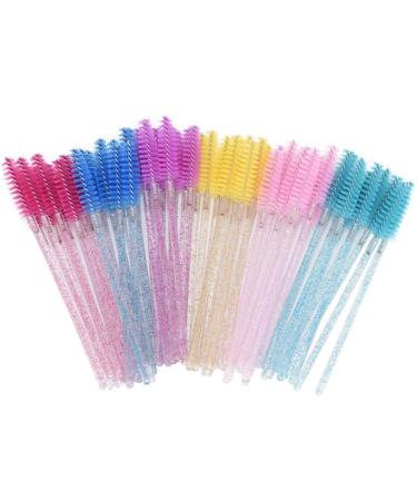 Makeup Brush Tool Kits 50 PCS Disposable Eyelash Brushes Mascara Wands Eye Lash Eyebrow Applicator Cosmetic (Purple) - Buy Online on GoSupps.com