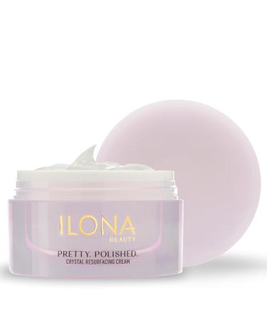 ILONA Pretty. Polished. | Crystal Resurfacing Cream | Detoxifying Skin Exfoliating Face Scrub | Gently Smooths & Exfoliates with Lactic Acid Chamomile & Micro Crystals