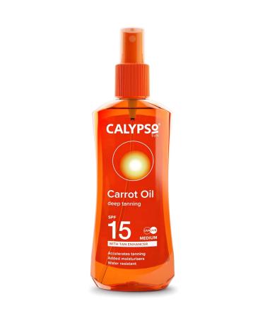 Calypso Sun Protection Carrot Oil SPF 15 | Tan Extender for Radiant Skin | International Shipping Available - Buy Online on GoSupps.com