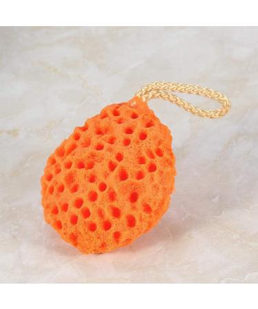 Soft Bathing Sponge Ball for Body Shower Spa Gentle Exfoliation Foam for Women Men & Children (Orange) - Buy Online on GoSupps.com