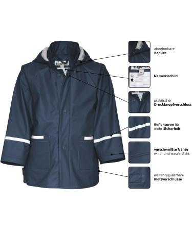 Playshoes Unisex Kid's Regenjacke Waterproof Raincoat 86 Navy | Windproof Rainwear - Buy Online on GoSupps.com