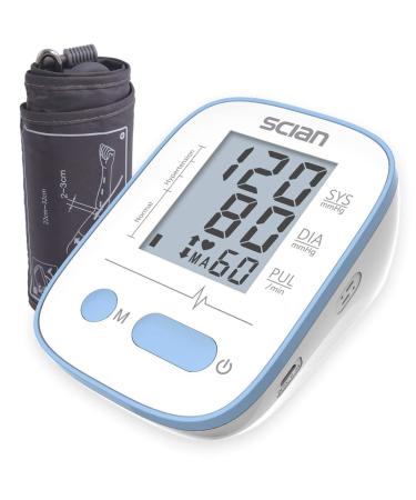 SCIAN Digital Blood Pressure Monitor Upper Arm -USB Charging 90 Memory New Model Blood Pressure Machine | Accurate Automatic Measure Digital BP Monitor Device for Home & Clinical Use (Blue) LD521