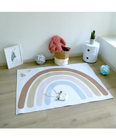 Shop Nordic Colorful Rainbow Baby Play Mat Soft Crawling Floor Blanket & Carpet for Infant Bedroom Decor - Buy Online on GoSupps.com