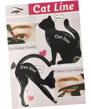 DRESSOOS Stencils 2pcs Plate Smoky Shadow Professional Shape Liner Pvc Eyeshadow Matte Eye Multifunction Guide Cat Eye Stencil - Buy Online on GoSupps.com