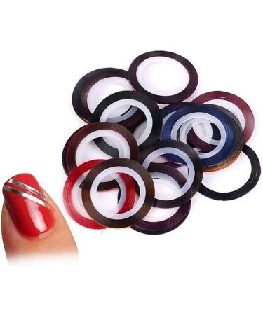 Flashing Tape Colorful Tape 30 Colors Nail Striping Tape Line Mixed Colors Nail Art Decoration Manicure DIY Nail Tip Tool for Girls Women Colored Tape Metal Tape - Buy Online on GoSupps.com