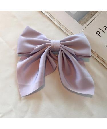 Big Hair Bows for Women Girls Simple Solid Color Bow Hair Clip Coquette Bows Alligator Hair Clip Duckbill Barrette French Hair Accessories for Teen Kids #02