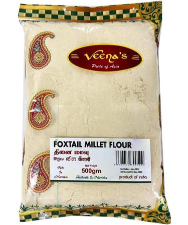 Veena's Foxtail Millet Flour | Thinai Mavu | Millet Flour | Authentic & Nutritive | Rich in Nutrition | High protein & Fibre | Healthy Millet | 500g (Pack of 2) - Buy Online on GoSupps.com