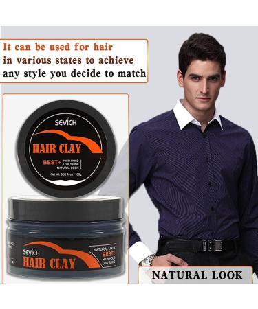 Matte Textured Hair Style Clay for Men - Styling Paste Long-Time Strong Hold 2.82 Oz Hair Styling Product for Thicken Volume Building Grey - Buy Online on GoSupps.com