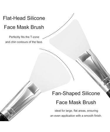 Buy Silicone Face Mask Brush Applicator Set - 4 Pcs Black for Mud Clay Masks & DIY | Ideal for Body Lotion & BB CC Cream - Buy Online on GoSupps.com