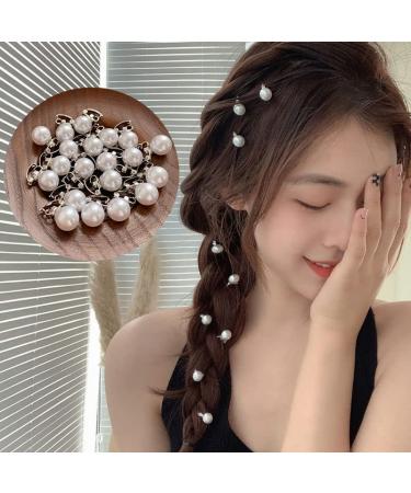 10 Pcs Mini Pearl Hair Clips Fashion Pearl Design Bangs Clips Wedding Braid Hair Decoration Accessories Exquisite Artificial Pearls Hair Clips for Women Girls Brides