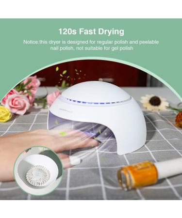 TOUCHBeauty Nail Dryer Air & LED Light | Mini Nail Dryer Fan for Normal Nail Polish - AG-2130A - Fast Drying Perfect for Home Use - Buy Online on GoSupps.com