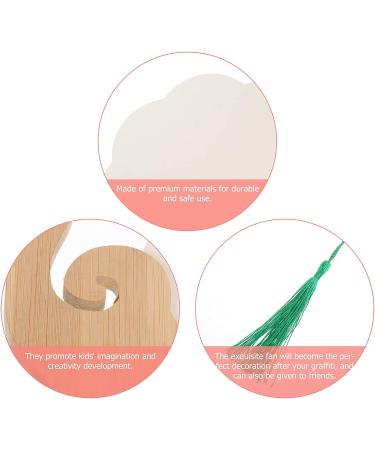 EXCEART 5 Pcs Chinese Art Paper Fans - DIY Blank Hand Fans for Painting and Graffiti (White) - Buy Online on GoSupps.com