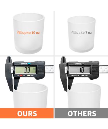 12 Pack 10oz Frosted Glass Candle Jars with Bamboo Lids - Bulk Containers for Candle Making - Dishwasher Safe - Includes Sticky Labels - SUPMIND - Buy Online on GoSupps.com