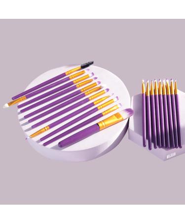 MUJGAN 20 Pieces Makeup Brush Set Professional Face Eye Shadow Eyeliner Foundation Blush Lip Makeup Brushes Powder Liquid Cream Cosmetics Blending Brush Tool (Purple) - Buy Online on GoSupps.com