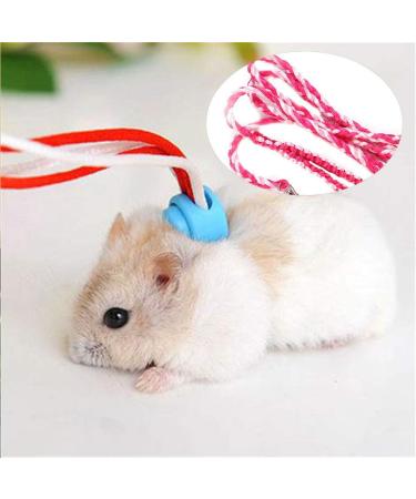 Adjustable Small Animal Leash & Harness for Rats Mice Hamsters - Pink | Outdoor Walking & Training Gear for Pets - Buy Online on GoSupps.com