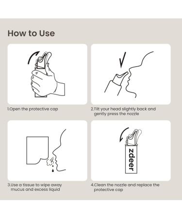 ZDEER 3-Pack Natural Saline Nasal Spray (80ml) - Daily Nasal Care for Adults & Kids, Drug-Free Moisturizing & Cleansing Mist for Dryness Relief - Buy Online on GoSupps.com