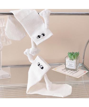 Hand Holding Socks 3D Doll Couple Funny Magnetic Suction | Unisex One Size 4 Pcs - Buy Online on GoSupps.com
