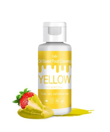 Fat -soluble food coloring - 60ml oil -based food coloring for chocolate sweetness cake baking baking macaron - concentrated food coloring for tortendendeko butter scream fondant (yellow)