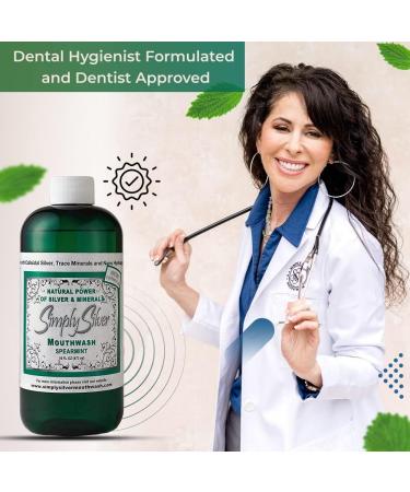 Spearmint Nano Hydroxyapatite Silver Mouthwash - 16 oz | Chemical Alcohol Fluoride BPA Free - Buy Online on GoSupps.com