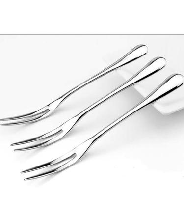 Forks Stainless Steel Fruit Fork Dessert Fork Eco-Friendly Two Tooth Dinner Forks Fork Kitchen BBQ Tool - Buy Online on GoSupps.com