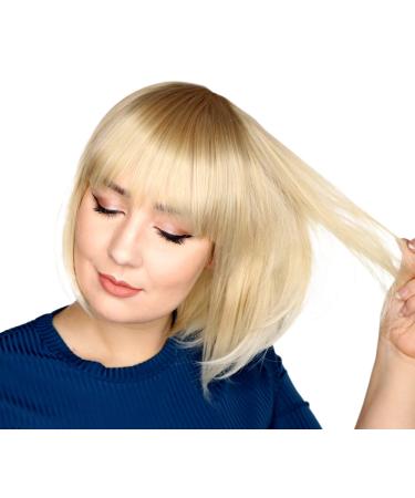 Prettyland Ladies Light Blonde Short Bob Wig with Bangs - Natural Straight Everyday Hairstyle | Ombre C096 - Buy Online on GoSupps.com