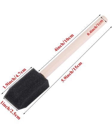 URATOT 120 Pack 1 Inch Foam Paint Brush Set with Wood Handles - Ideal for Acrylics, Stains, Varnishes, Crafts & Art - Foam Sponge Brushes - Buy Online on GoSupps.com