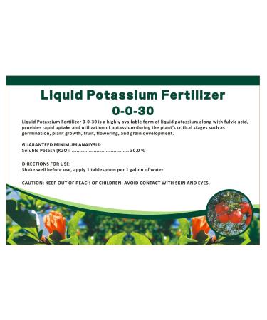 Potassium Fertilizer for Plants 0-0-30 High Potassium with Fulvic Acid Boosts Plant's Growth Fruit Flowering for Soil and Soilless Use 500 ml - Buy Online on GoSupps.com