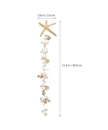 Lurrose Mermaid Seafish Wedding Hair Piece | Gold Bridal Headband & Hair Vines Accessories for Women - International Shipping Available - Buy Online on GoSupps.com