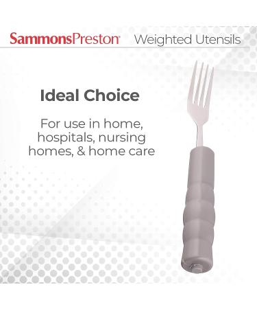 Sammons Preston Weighted Fork with 8 oz. Additional Weight - Easy-to-Hold Adaptive Utensil for Tremor Stability - Buy Online on GoSupps.com