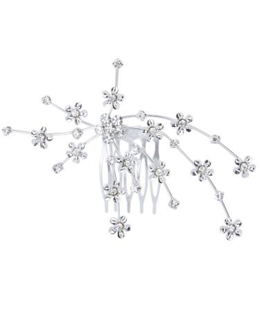 Xptieeck Flower Comb Bridesmaid Crystal Rhinestone Style Wedding