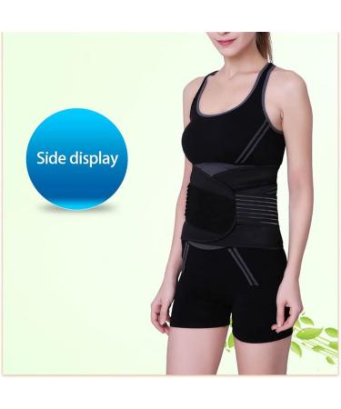 Premium S-6XL Back Support Belt for Weight Loss & Fitness | Adjustable Waist Trainer for Men & Women - Black - Buy Online on GoSupps.com