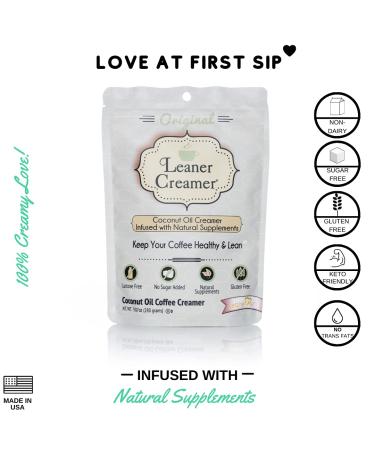 Leaner Creamer Coconut Oil Coffee Creamer Original 9.87 oz | Healthy Creamer Alternative - Buy Online on GoSupps.com
