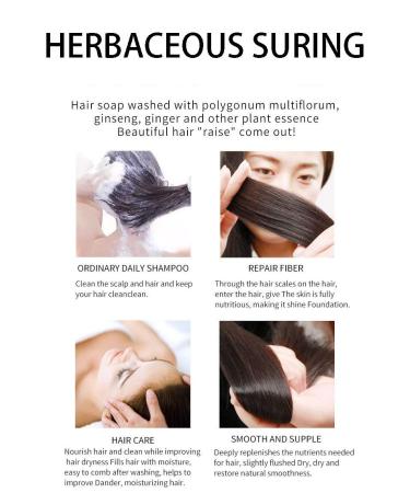 Polygonum Multiflorum 2pcs Hair Darkening Shampoo Bar | Hair Regrowth & Loss Treatment | Solid Shampoo Bar for Men & Women - Buy Online on GoSupps.com