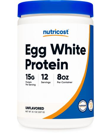 Nutricost Egg White Protein Powder 8oz (Unflavored) - Non-GMO Gluten Free Unflavored 8.1 Ounce (Pack of 1)