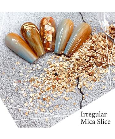 Buy Irregular Mica Flakes Nail Glitter Sequins | Marble Nail Sticker for DIY Manicure - International Shipping Available - Buy Online on GoSupps.com