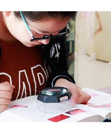 Glass with Light 5X Glass Desktop Glass Mini Lens Old Man Reading Portable Optical Glass Stamp Coin Recognition 2X 4X 25x Lightweight Handheld Glass Good Times - Buy Online on GoSupps.com