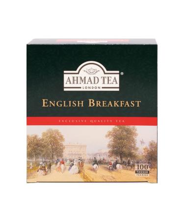 Ahmad Tea Black Tea, English Breakfast Teabags, 100 ct - Caffeinated and Sugar-Free