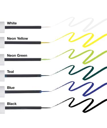 Ruby Kisses Color Liquid Eyeliner - Water Resistant Long Lasting 3ml (0.10 fl.oz.) - White - Buy Online on GoSupps.com