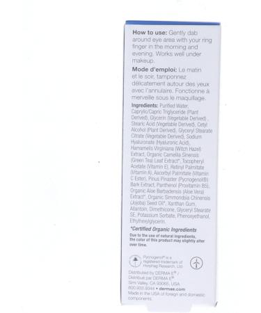 Derma E Hydrating Eye Cream with Hyaluronic Acid - 0.5 oz - Hydrate and Firm Delicate Eye Area - Buy Online on GoSupps.com