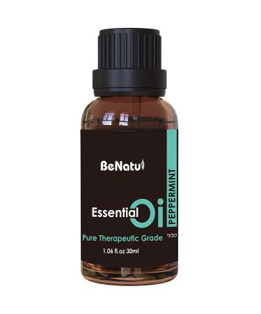 Pure Peppermint Oil for Hair Growth, Aromatherapy Essential Oil for Diffuser, Stress, Breathe - Great Work with Soaps, Shampoo, Shower Gel- by Benatu Peppermint 1.06 Fl Oz (Pack of 1)