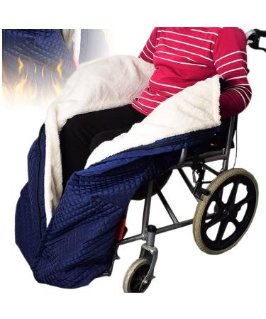 Fleece-Lined Wheelchair Cosy Cover Half Body Type Wheelchair Cosy Winter Water Proof Fleece Lining Wheelchair Accessories Blanket Leg and Instep Warmer for Disabled Senio