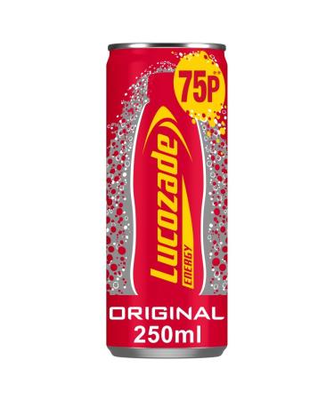 Lucozade Energy Slim Tall 250ml x 24 Cans (24 x 250ml Original) Original 24 x 250ml