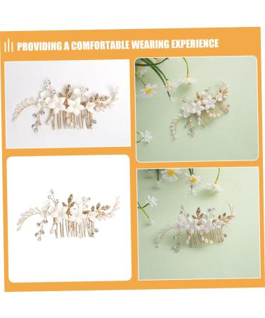 HAPINARY Bridal Headwear Hair Side Comb Flower Hair Comb Hair Accessories for Women Hair Accessories for Flower Hair Accessories Bride Headpiece Girl Headpiece Side Comb for Hair - Buy Online on GoSupps.com